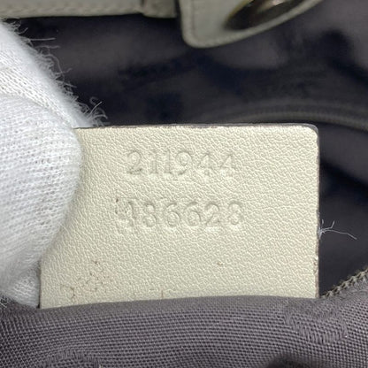 Gucci 211944 Tote Handbag Guccissima Sookie Leather White Ivory Fashion Women