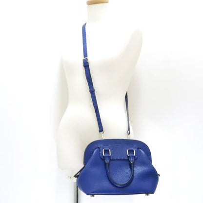 Fendi Selleria 8bn258 Mini Adele 2WAY Bag Leather Blue Fendi