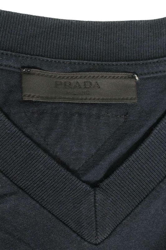 Prada Ujm714 Triangle Logo Embroidered Patch T-shirt Men's XL