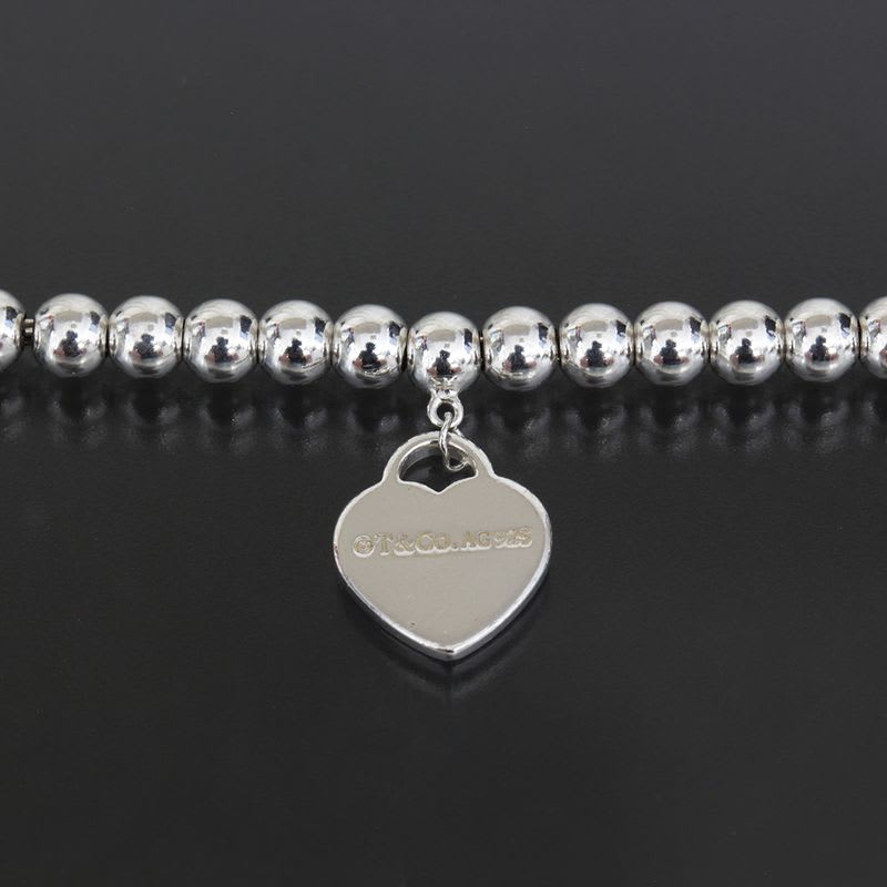 Tiffany & Co Heart Ball Chain Bracelet AG 925 E1696