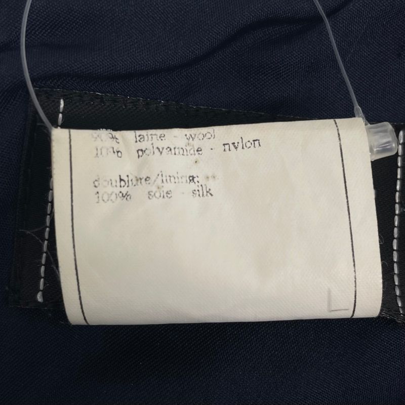 Chanel 96P Coco Button Setup Jacket Dress Wool Navy Size 40