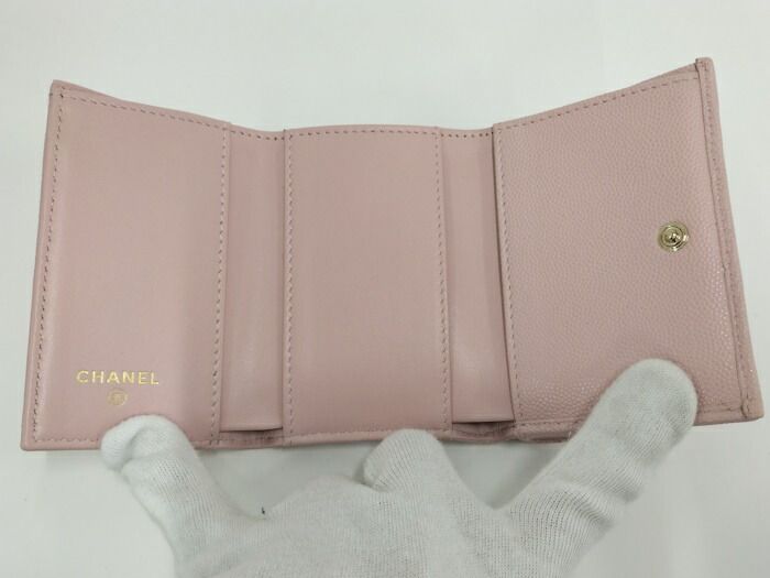 Chanel Small Wallet Ap4319 Pink Caviar
