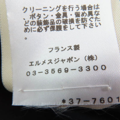 Hermes 2023 3h0633dv 100% Cotton Serie Buttons Shirt Dress With Belt Black 40