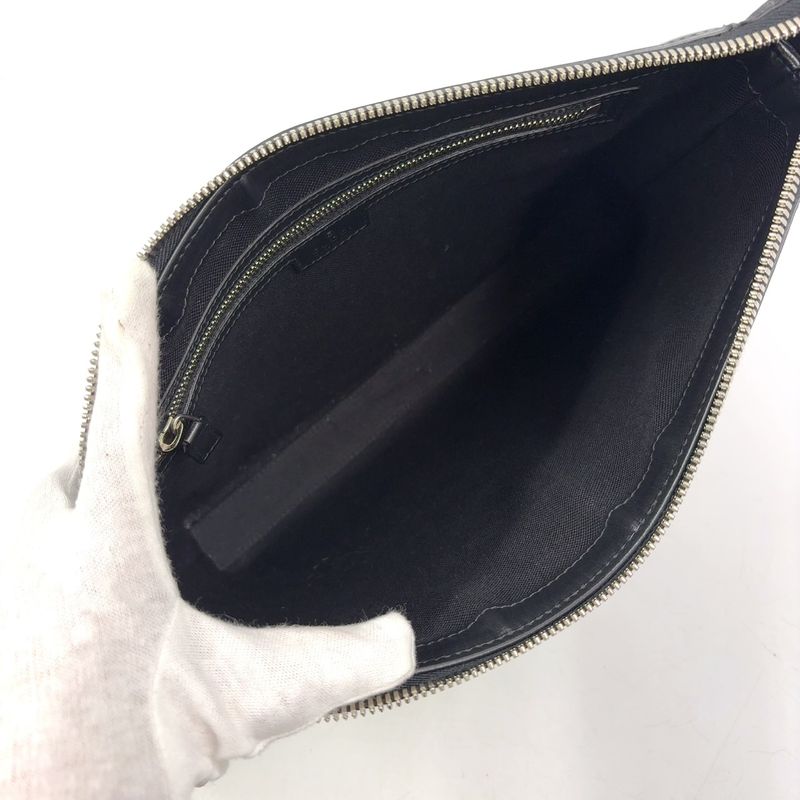 Gucci 2-way Bag Interlocking G GG Supreme Body Bag Canvas Black Shoulder Bag