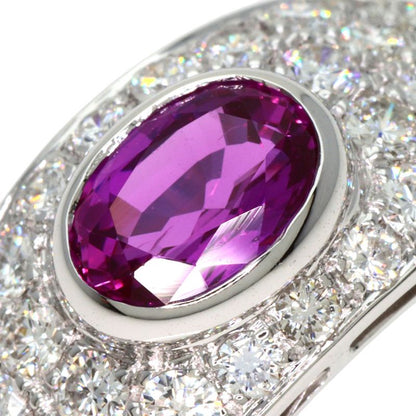 Bvlgari Bulgari Pink Sapphire Pavé Diamond Ring And Ring 18K White Gold Ladies