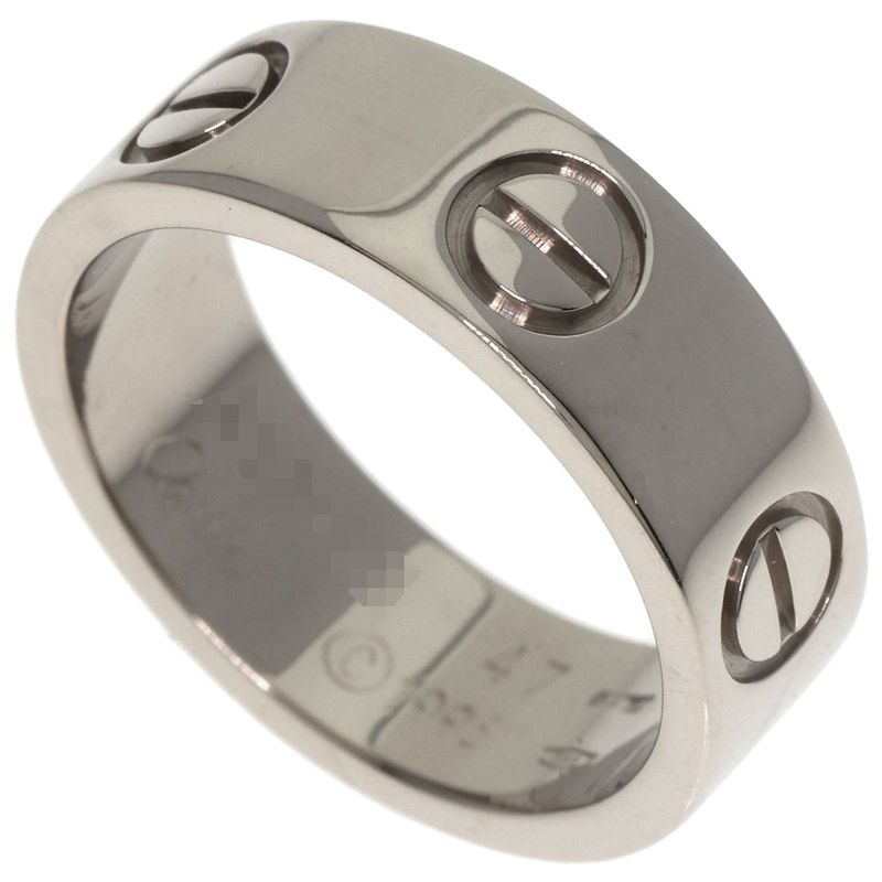 Cartier Love Ring #47 Ring - 18K White Gold Ladies