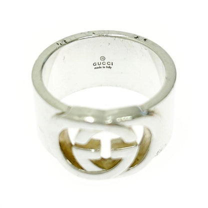 Gucci Silver Interlocking G Wide Ring 10.0g 925 Engraved 365503 Ring