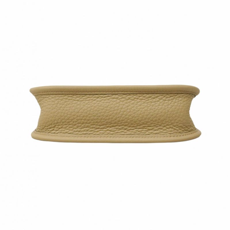 Hermes Shoulder Bag Evelyn TPM Taurillon Cles Mance Beige Marfa Silver Hardware