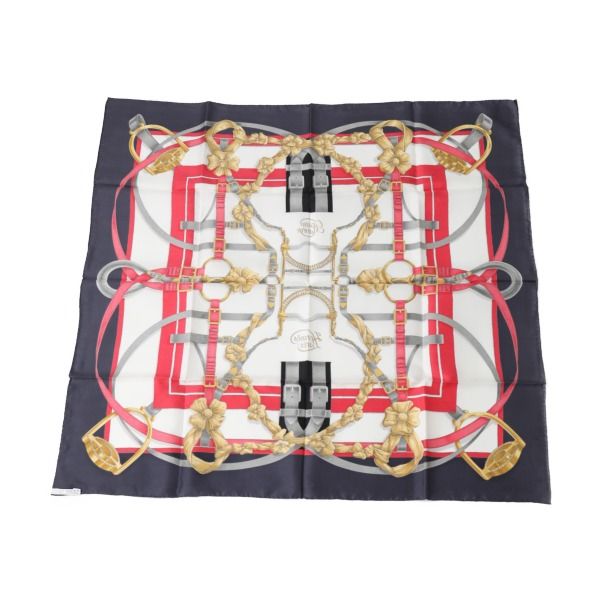 Hermes Carré 90 Carré 90 Large Keynote Crano Manege Scarf Hermes Navy