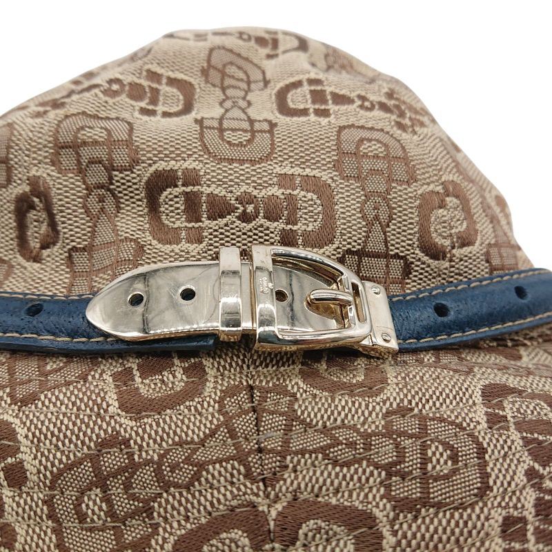 Gucci Bucket Hat Horsebit Brown Beige Green Size M