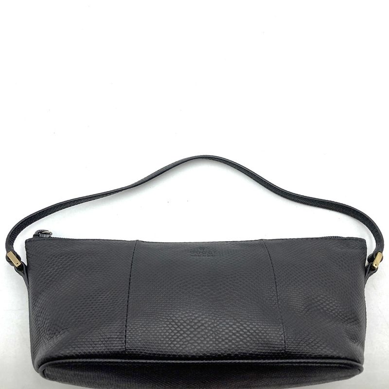 [gucci 250001 Handbag Pouch Accessory Pouch Lizard Shape Push Black Simple