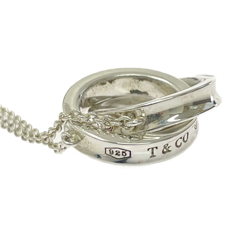 Tiffany & Co Silver 1837 Interlocking Circle Necklace 5.6g 925 Engraved 443242