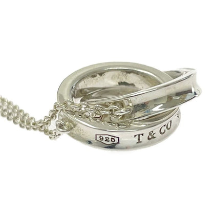 Tiffany & Co Silver 1837 Interlocking Circle Necklace 5.6g 925 Engraved 443242