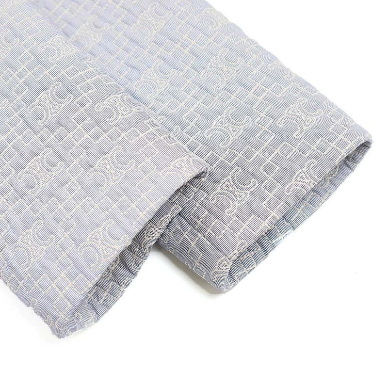 Celine Triomphe Striped Chelsea Jacket with Butty 2v65s128x.07cg Blue 34