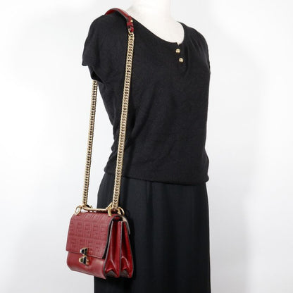 Fendi Mini Canai 8m0381 A417 Calf Red Ladies Shoulder Bag