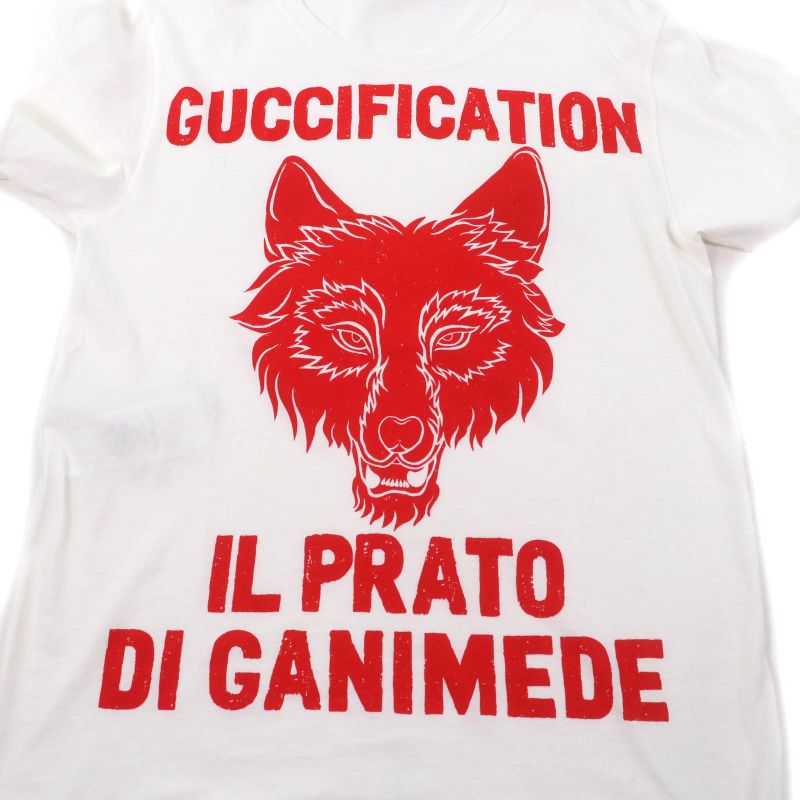 Gucci 492347 100% Cotton Guccification Oversized Damaged Short Sleeve T-shirt