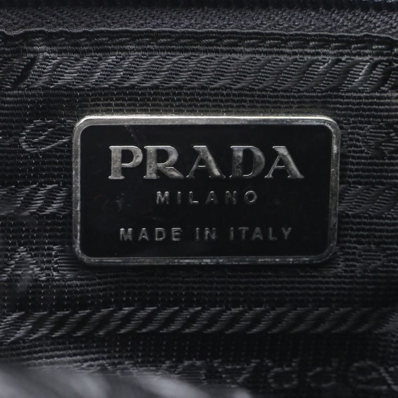 Prada Sport Leather Shoulder Bag Crossbody Messenger Business Black Tote