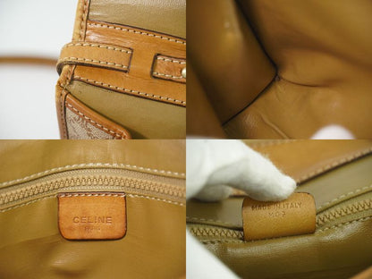 Authentic Celine Macadam Shoulder Bag Pochette PVC Beige Macadam Bag Pre-owned