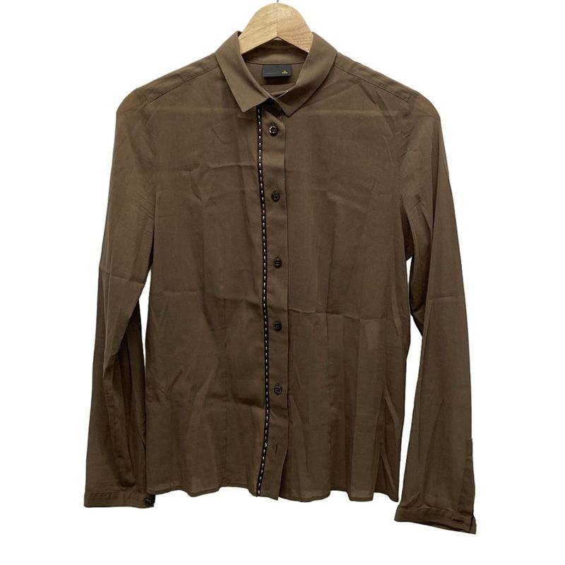 Fendi Long Sleeve Shirt Blouse Size 40 M Women - Brown