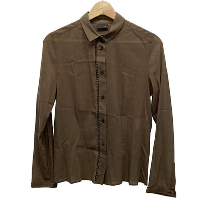 Fendi Long Sleeve Shirt Blouse Size 40 M Women - Brown
