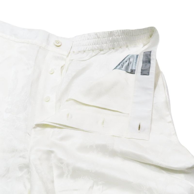 Unused DIOR Silk Blend Easy Slacks Pants Button Fly Animal Botanical All Over