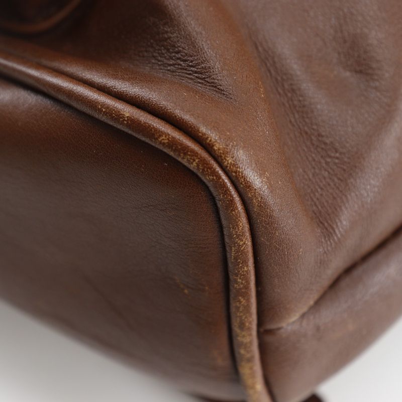 Gucci Bamboo Handle Old Gucci Backpack Leather Brown Women's Backpack And