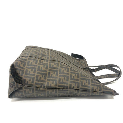 Fendi Tote Bag Zucca Pattern 7va196 PVC Brown