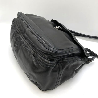 Prada Handbag Shoulder Bag Black Leather Women's Branded Fashion