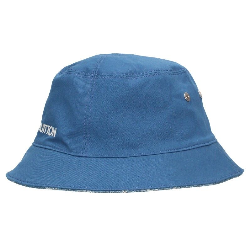 Louis Vuitton M78772 Monogram Denim Reversible Bucket Hat Men's