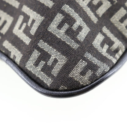 Fendi One Shoulder Zucchino Canvas Brown Unisex Shoulder Bag