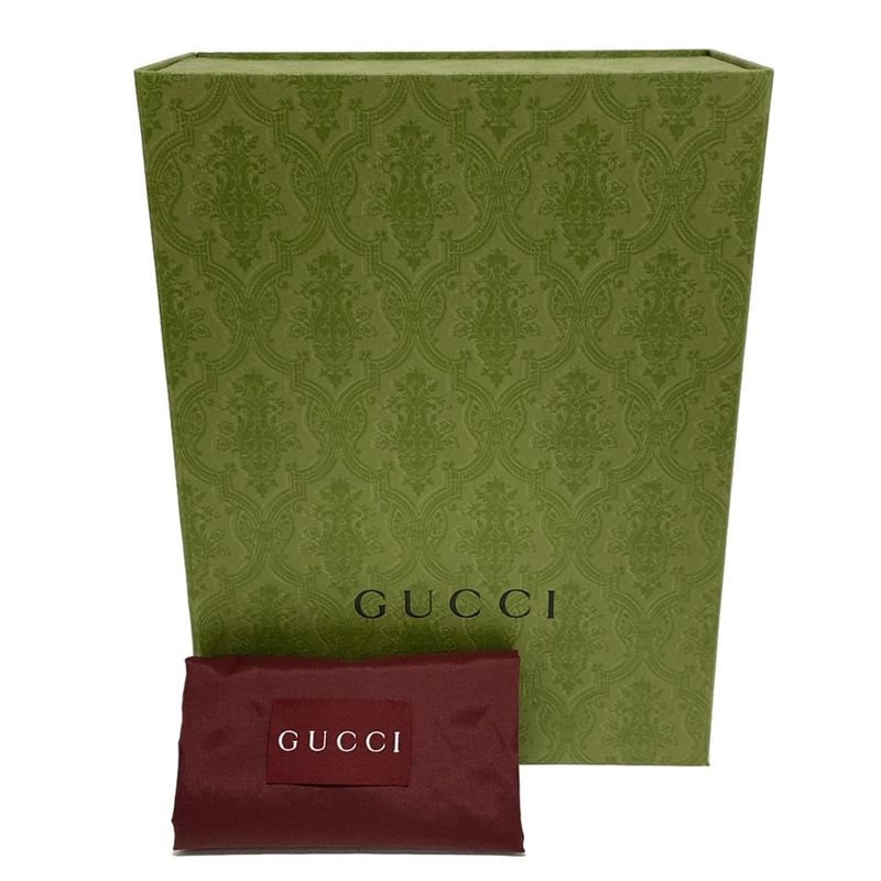 Gucci Shoulder Bag GG Pattern 782919 Gray×navy×red Leather