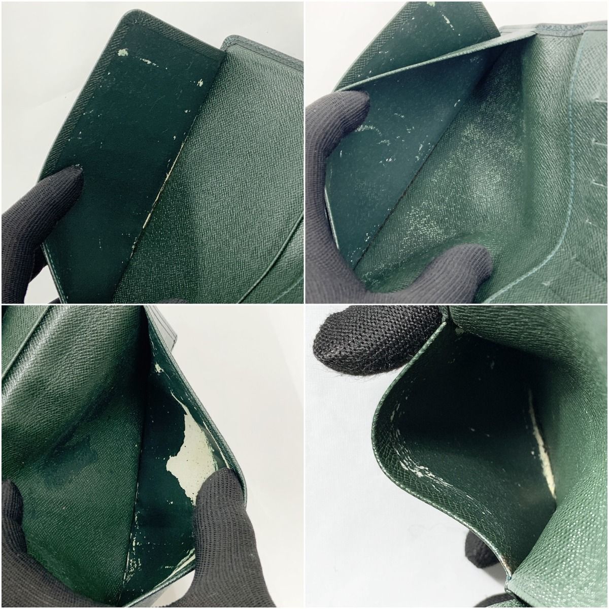 Louis Vuitton Taiga Porte Valeur Cult Credit Bifold Wallet M30394 Green