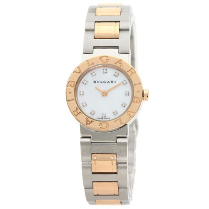 Bvlgari Bbp23sg Bvlgari 12P Diamond Watch SS Ssx18k Pink Gold Ladies