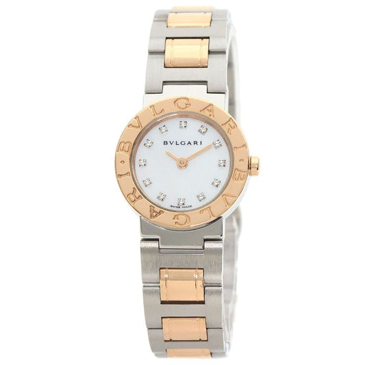 Bvlgari Bbp23sg Bvlgari 12P Diamond Watch SS Ssx18k Pink Gold Ladies