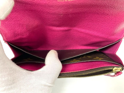 Louis Vuitton Monogram Portefeuille Emilie Zipper Long Wallet M41943 Brown ×