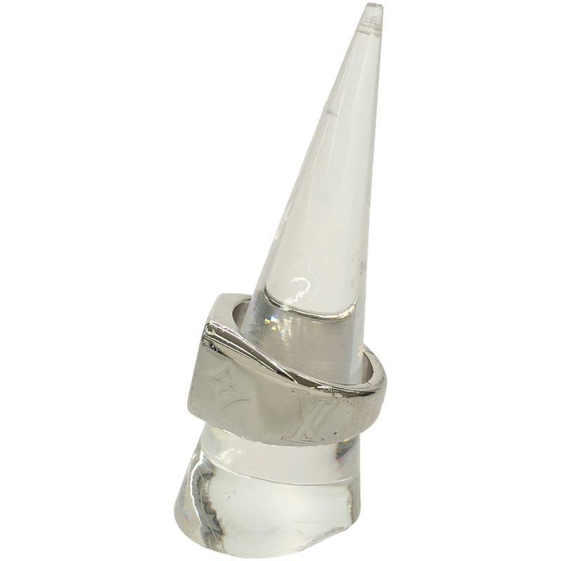 Louis Vuitton Monogram Signet Ring M62488 Silver L