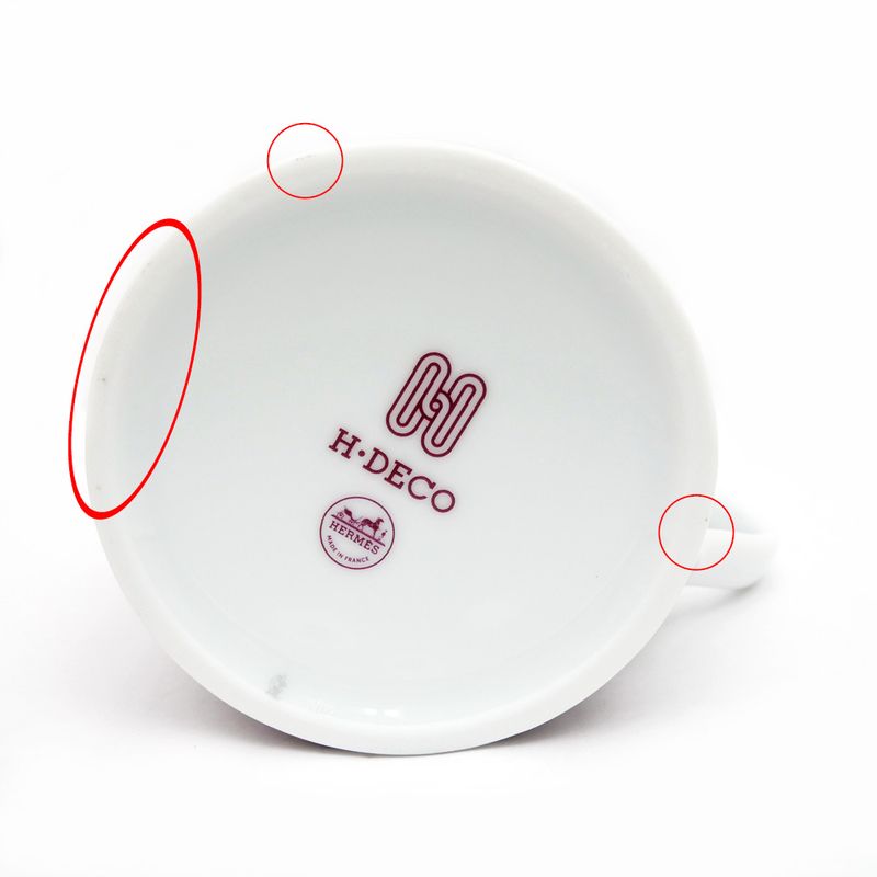 Hermes Mug H DECO Red White Ceramic Tableware Accessories Others