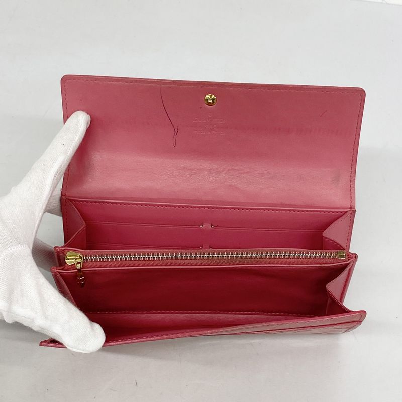 Louis Vuitton Long Wallet Vernis Pochette Porte Monet Cles Di M9140f Raspberry