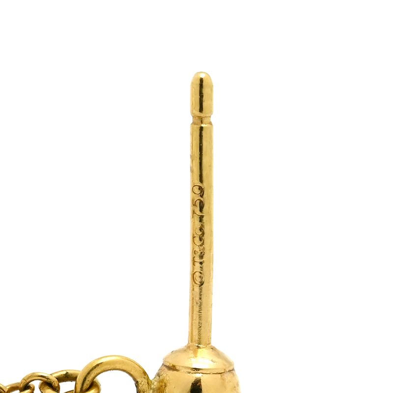 Tiffany & Co Tiffany & Co Earrings Double Heart Drop Swing Chain 18k Yellow