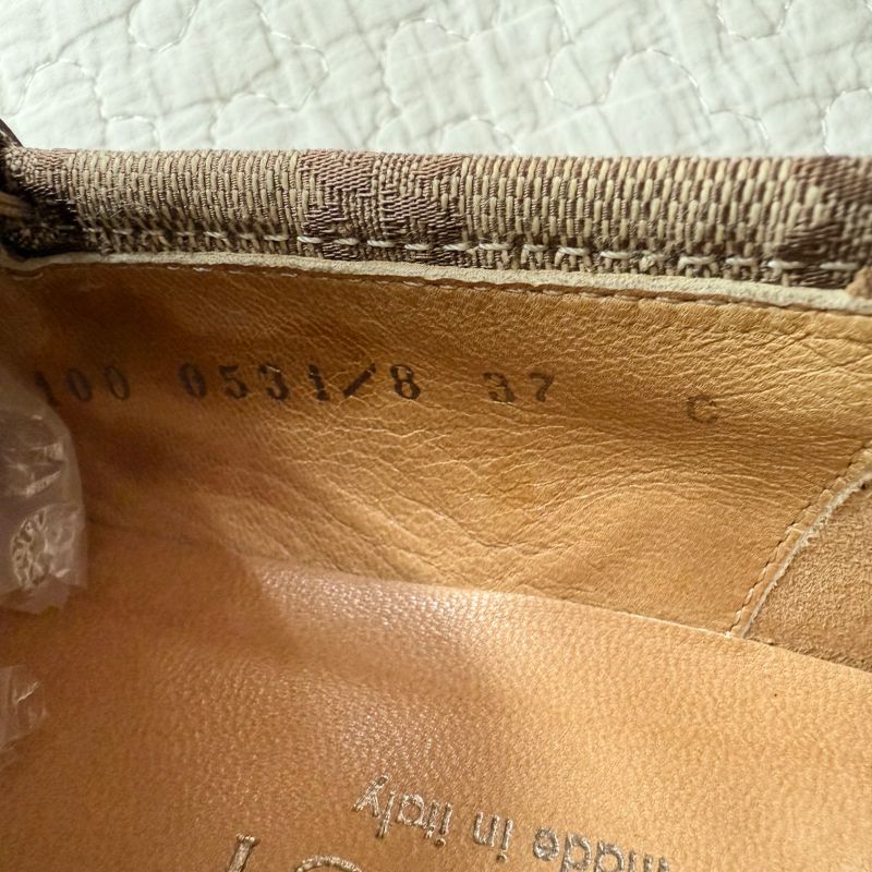 Gucci Horsebit Loafers GG Canvas Sherry Line 37 24cm (9.45in) Women's Brown