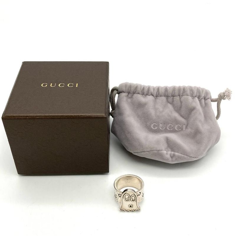Gucci Ghost Ring Sv925 241g Logo Approx Size 25