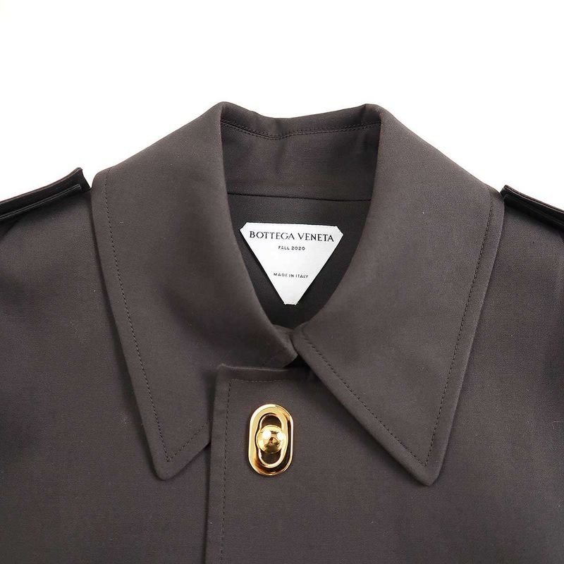 Bottega Veneta 20aw Triangle Buckle Cotton Belted Trench Coat 635851 V00v0