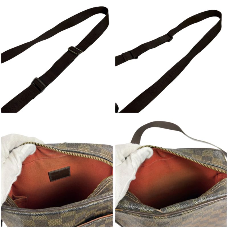 Louis Vuitton Shoulder Bag Olaf PM Damier Leather Ebène Brown Crossbody Bag