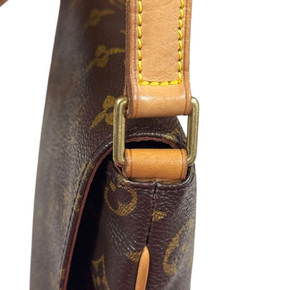 Louis Vuitton Musette Tango Monogram Shoulder Bag Monogram Canvas M51257 Brown