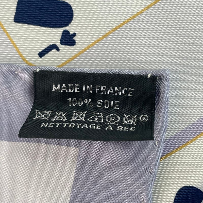 Hermes Scarf Carre 90 Silk Jeu De Cartes Trump Card Numbers Bandana Multicolor