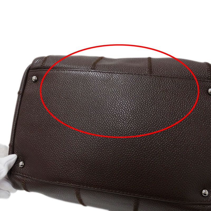 Chanel Bag Choco Bar Ladies Branded Handbag Shoulder Bag Caviar Skin Brown