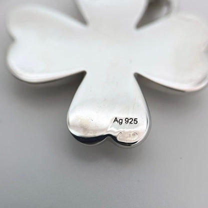 Gucci Clover Necklace Silver Polished Ag 925