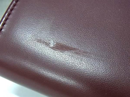 Cartier Leather Must Line Leather Coin Case Coin Purse Ladies Men's Bordeaux