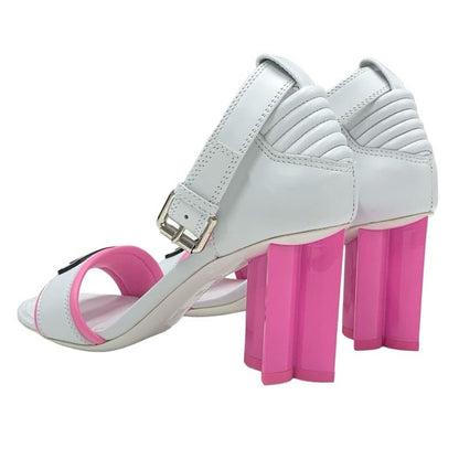 Louis Vuitton Silhouette Line Sandals Shoes Leather White Pink White Unused