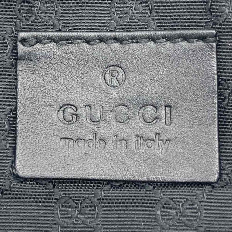 Gucci 92820 Pouch Handbag Black Canvas Sherry Line Women's Men's Fashion